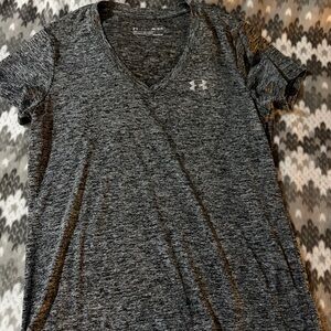 Under Armour Charcoal Heather V-Neck Tee